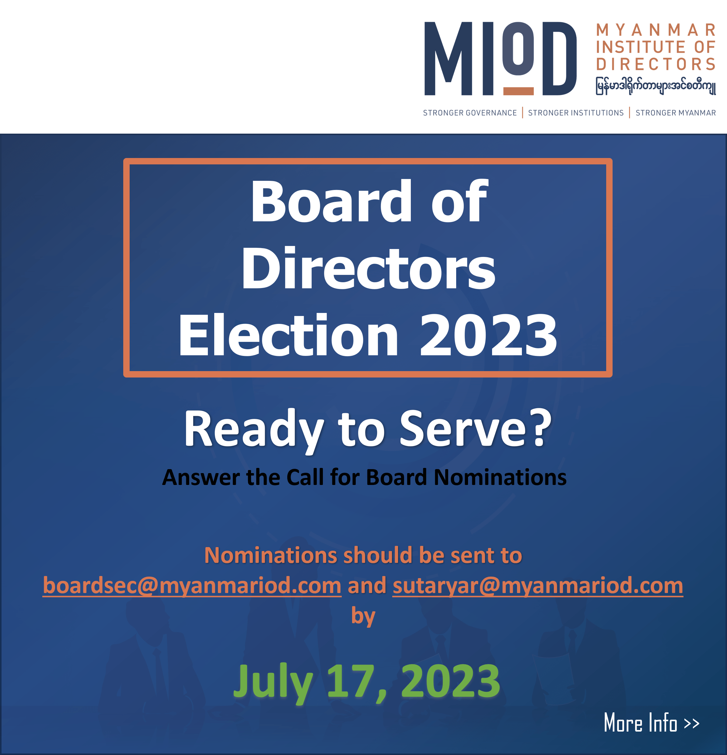 Election of Directors – MIoD AGM 2023