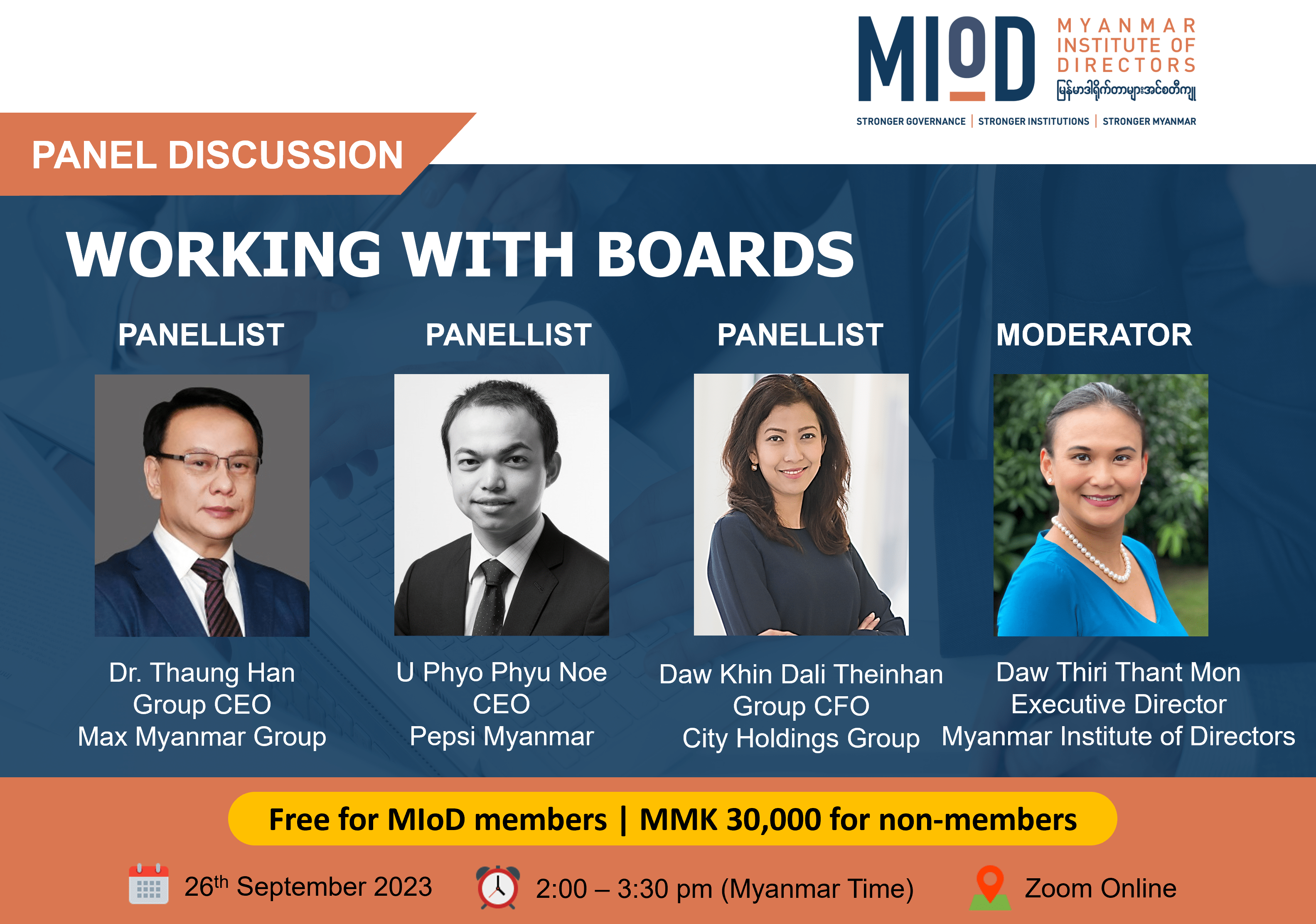Online Panel Discussion: Working with Boards
