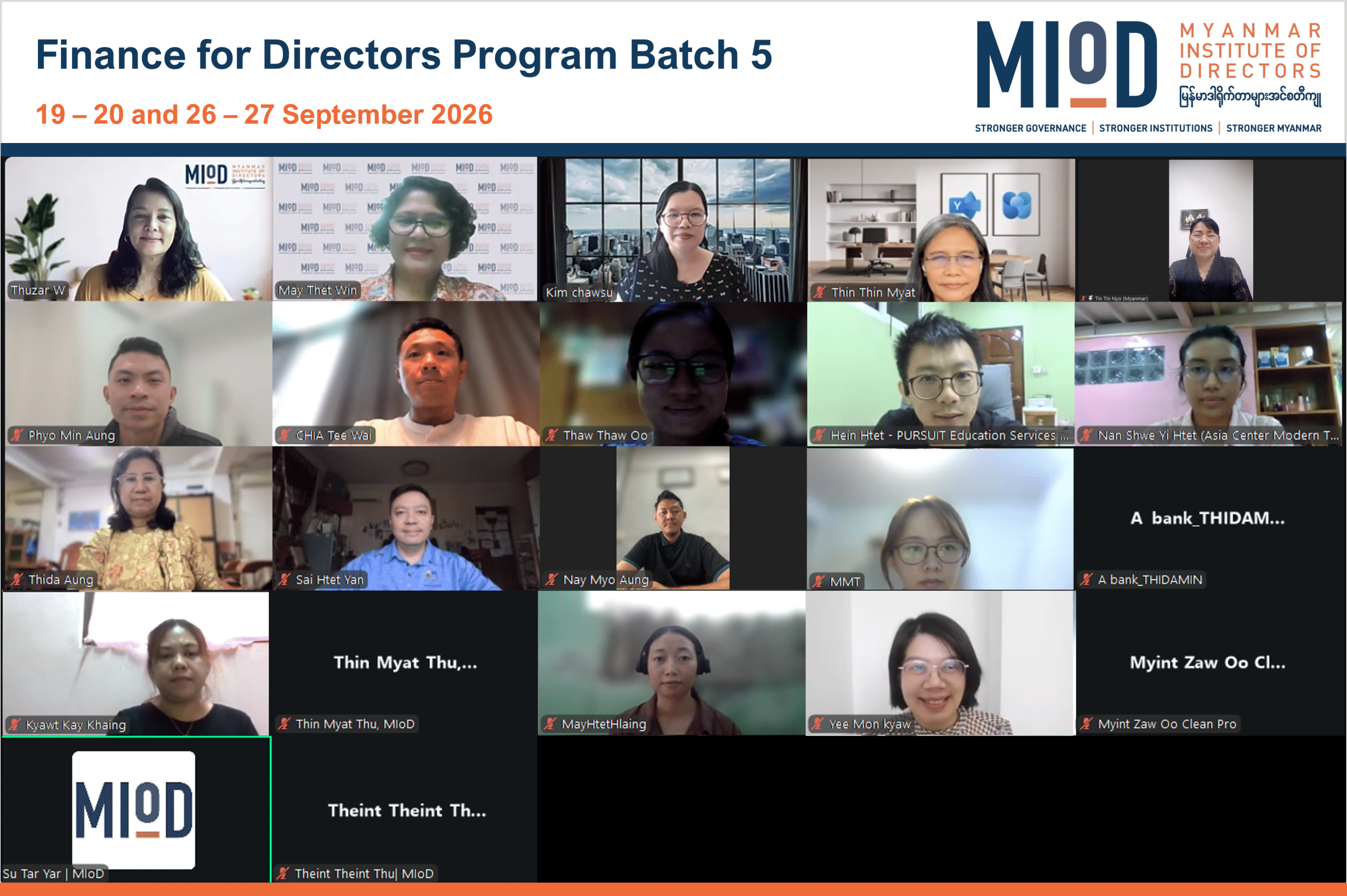 Learning Series: Finance for Directors Program Batch 5