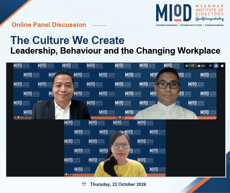 Online Panel Discussion, The Culture We Create: Leadership, Behaviour and the Changing Workplace